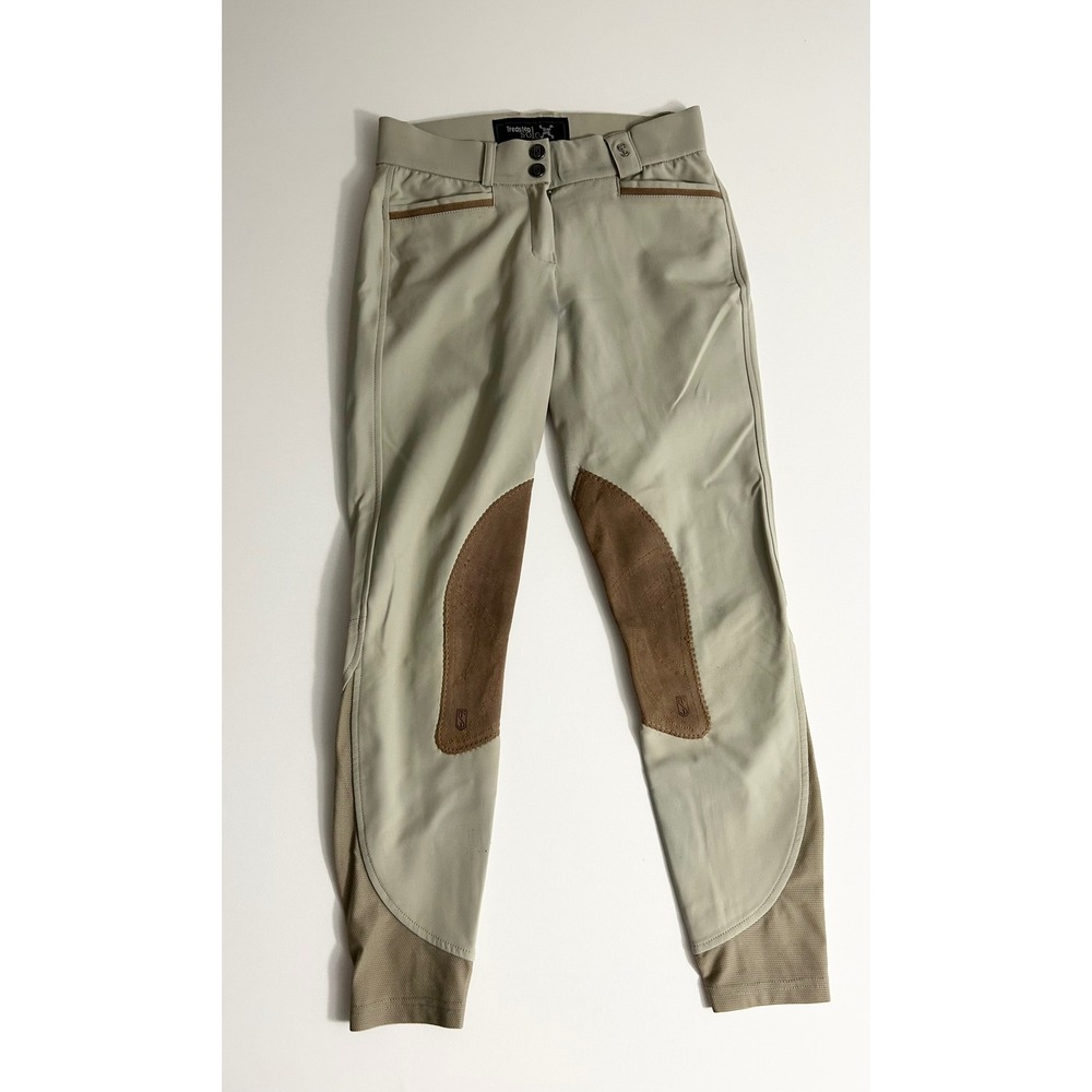 Tredstep Solo Knee Patch Riding Breeches, Womens 26R, Sand Beige